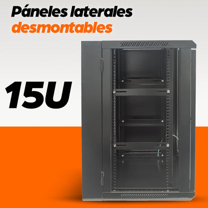 Intellinet 712019 armario rack 15U Bastidor de pared Negro