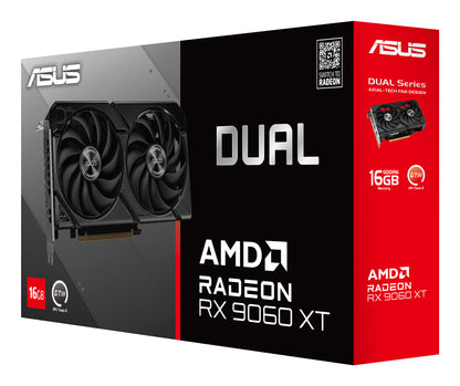 Tarjeta de Video ASUS AMD Radeon RX 9060 XT DUAL 16GB 128-bit GDDR6 PCI Express 5.0