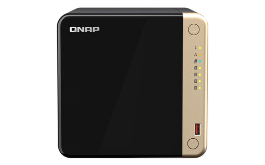 QNAP TS-464 NAS Tower Intel® Celeron® N5095 8 GB 0 TB QNAP QTS Negro, Bronce