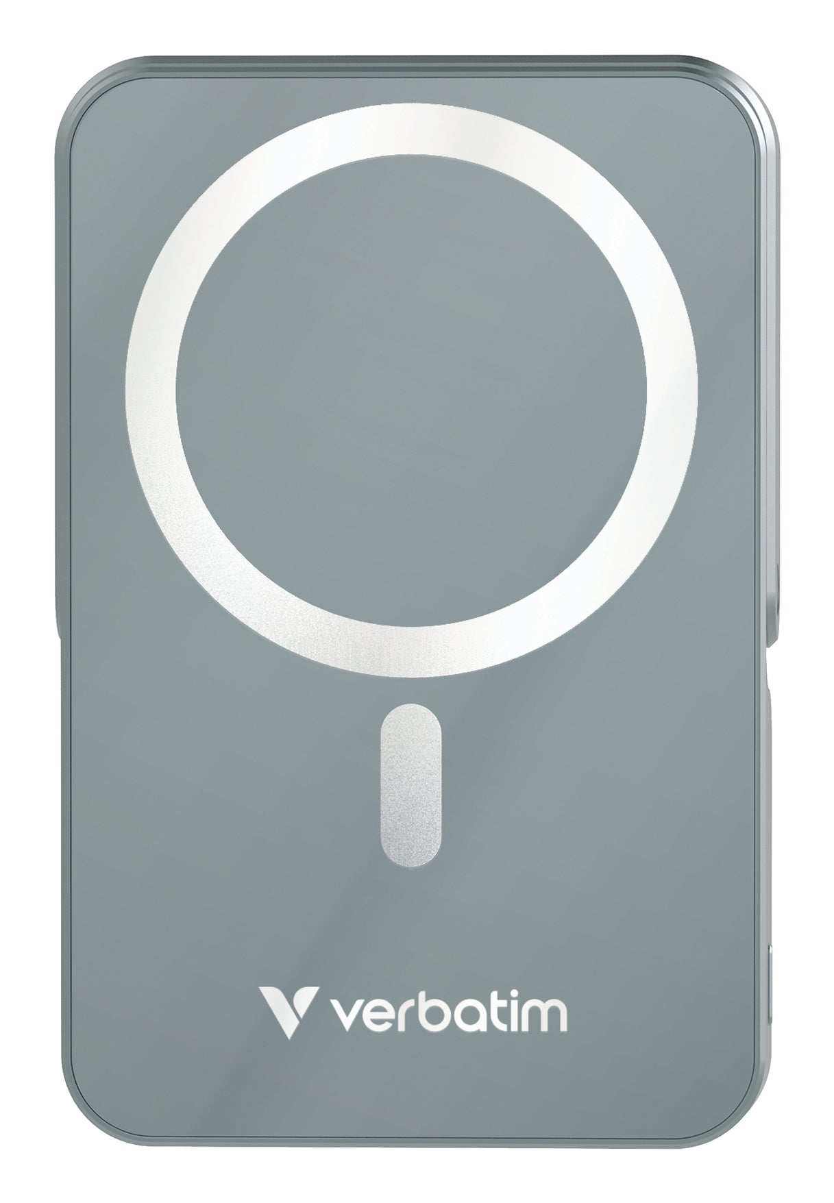 Cargador Magnético Verbatim con carga inalámbrica de vidrio con soporte de 10 000 mah color Gris