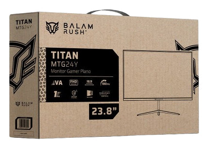 Monitor Gamer Balam Rush Plano 23.8 VA/Titan MTG24Y/FHD/Legend Negro