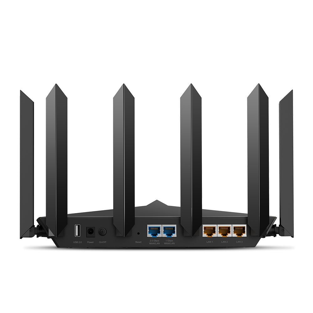 TP-Link Archer AX90 router inalámbrico Multi-Gigabit Ethernet Tribanda (2,4 GHz/5 GHz/5 GHz) Negro