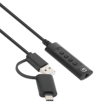 Manhattan 153560 divisor de audio Negro