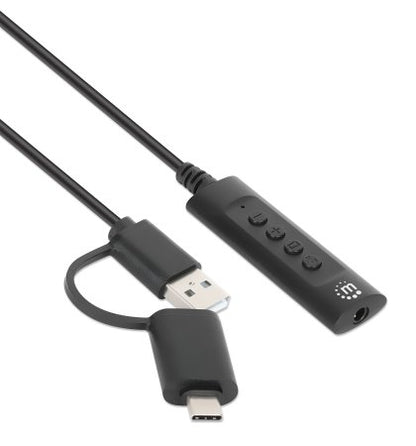 Manhattan 153560 divisor de audio Negro