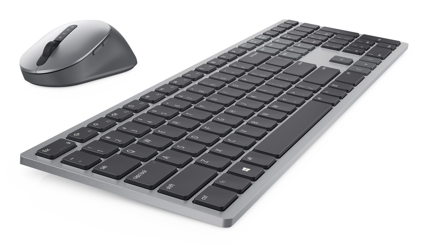 DELL KM7321W teclado Ratón incluido Oficina RF inalámbrico + bluetooth Gris, Titanio