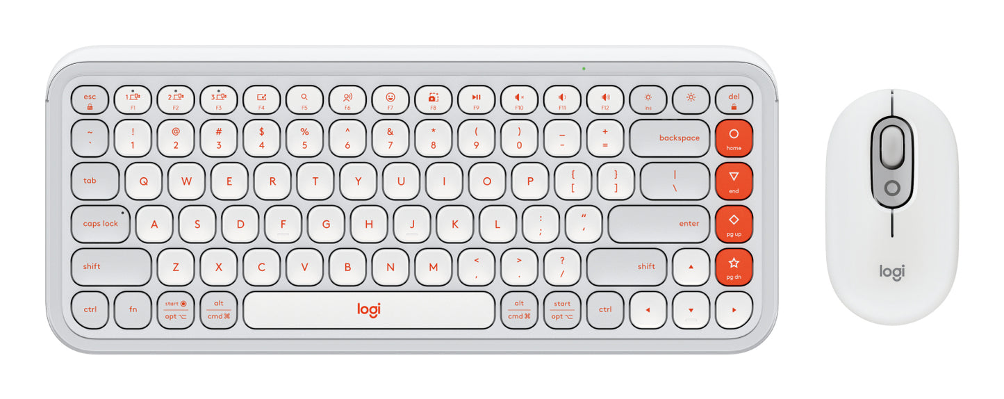 Logitech POP Icon Combo teclado Ratón incluido Universal Bluetooth QWERTY Español Blanco