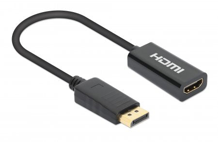 Manhattan 153713 adaptador de cable de vídeo 0.15 m DisplayPort HDMI Negro