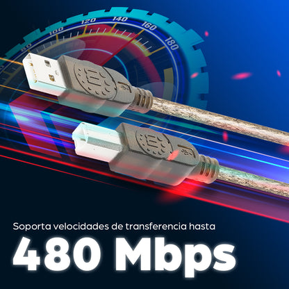 Cable Manhattan Extensión Activa USB Alta Velocidad A-B 11m Color Plata
