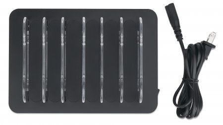 Estación de carga USB Manhattan 102254 con 6 puertos USB-A, 50 W, entrada de 100 a 240 V, negro