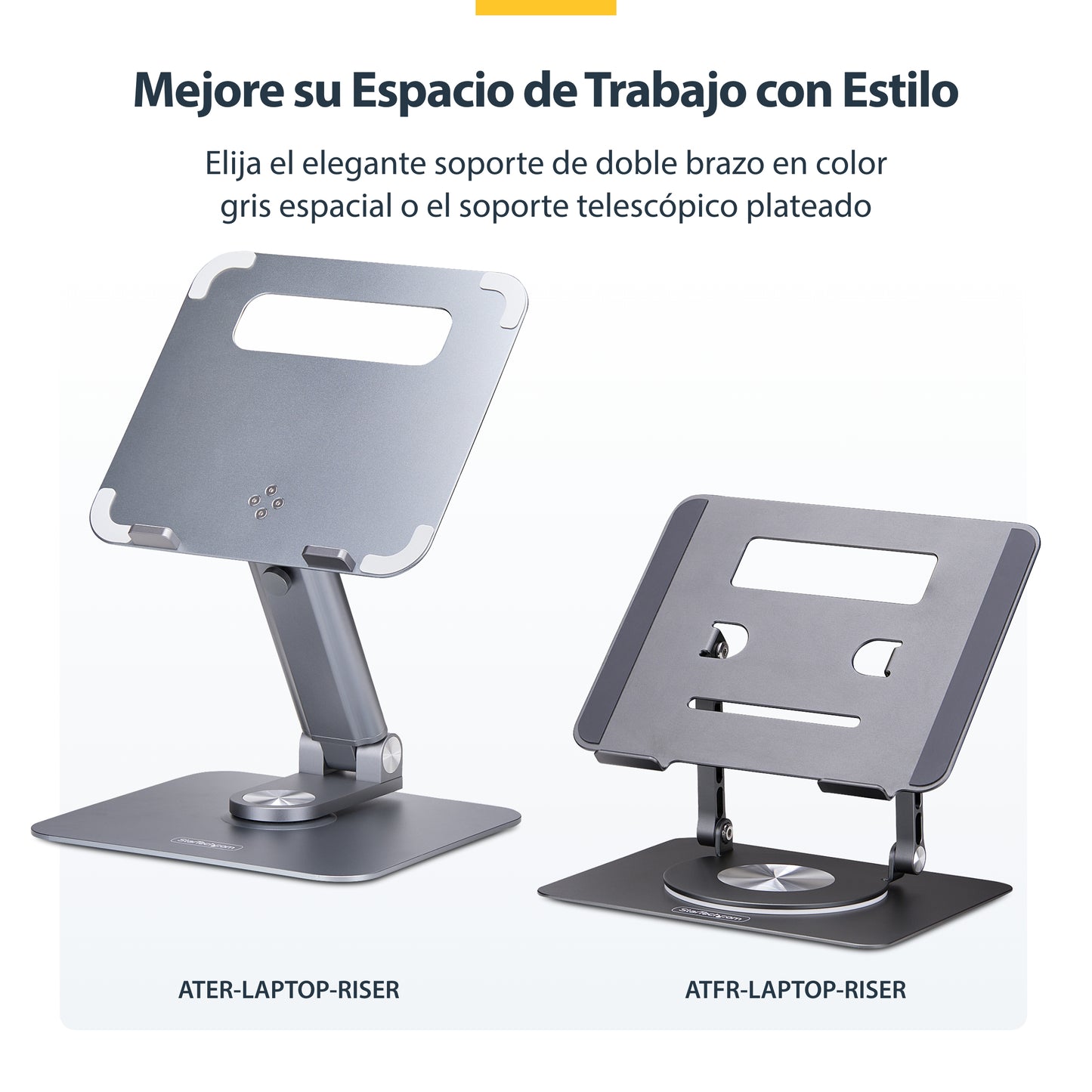 StarTech.com ATFR-LAPTOP-RISER soporte para laptop Soporte para computadora portátil Plata