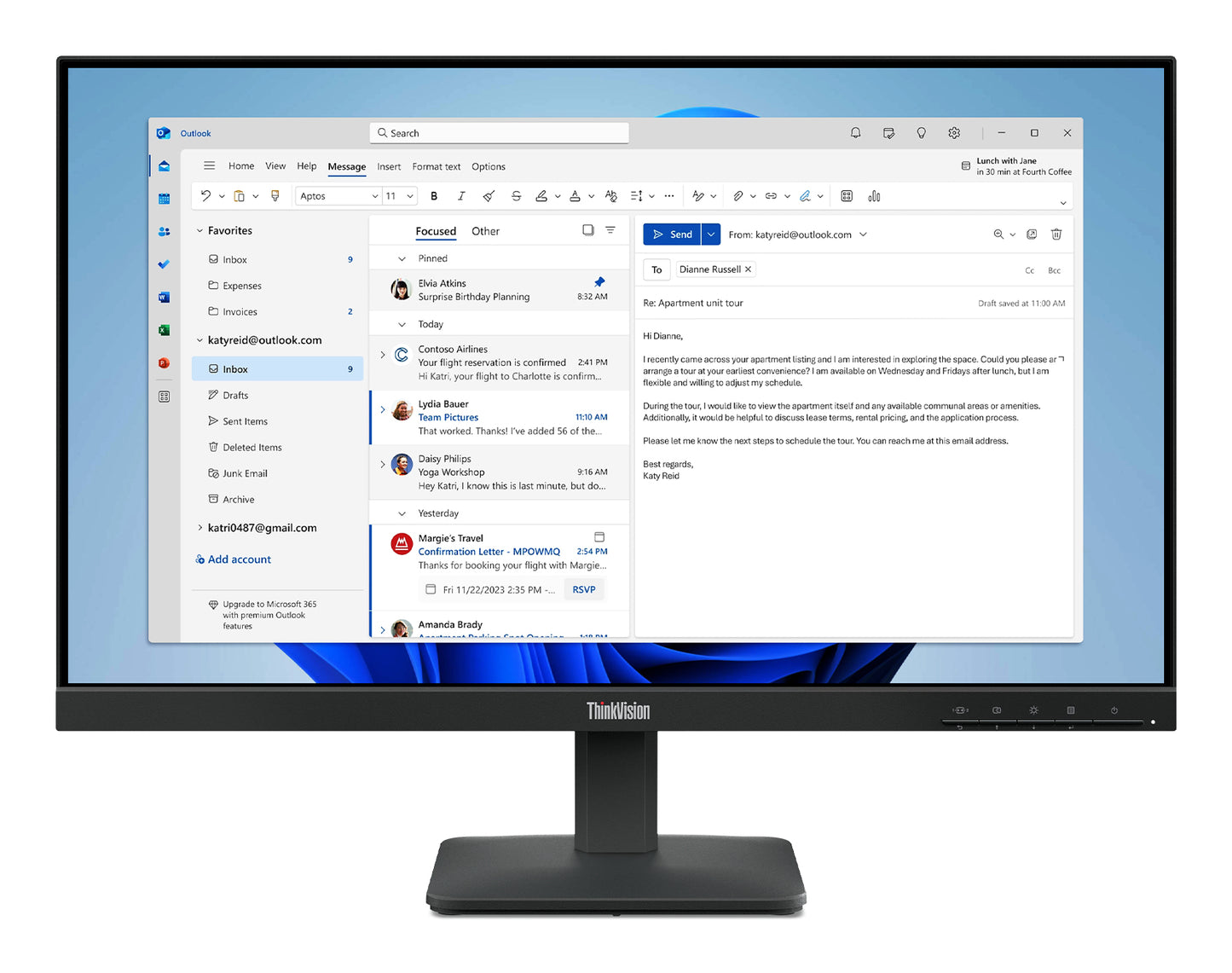 Lenovo ThinkVision S24-4e monitor de computadora 60.5 cm (23.8") 1920 x 1080 Pixeles Full HD LED Negro