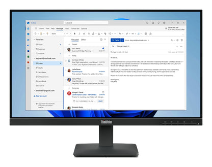 Lenovo ThinkVision S24-4e monitor de computadora 60.5 cm (23.8") 1920 x 1080 Pixeles Full HD LED Negro