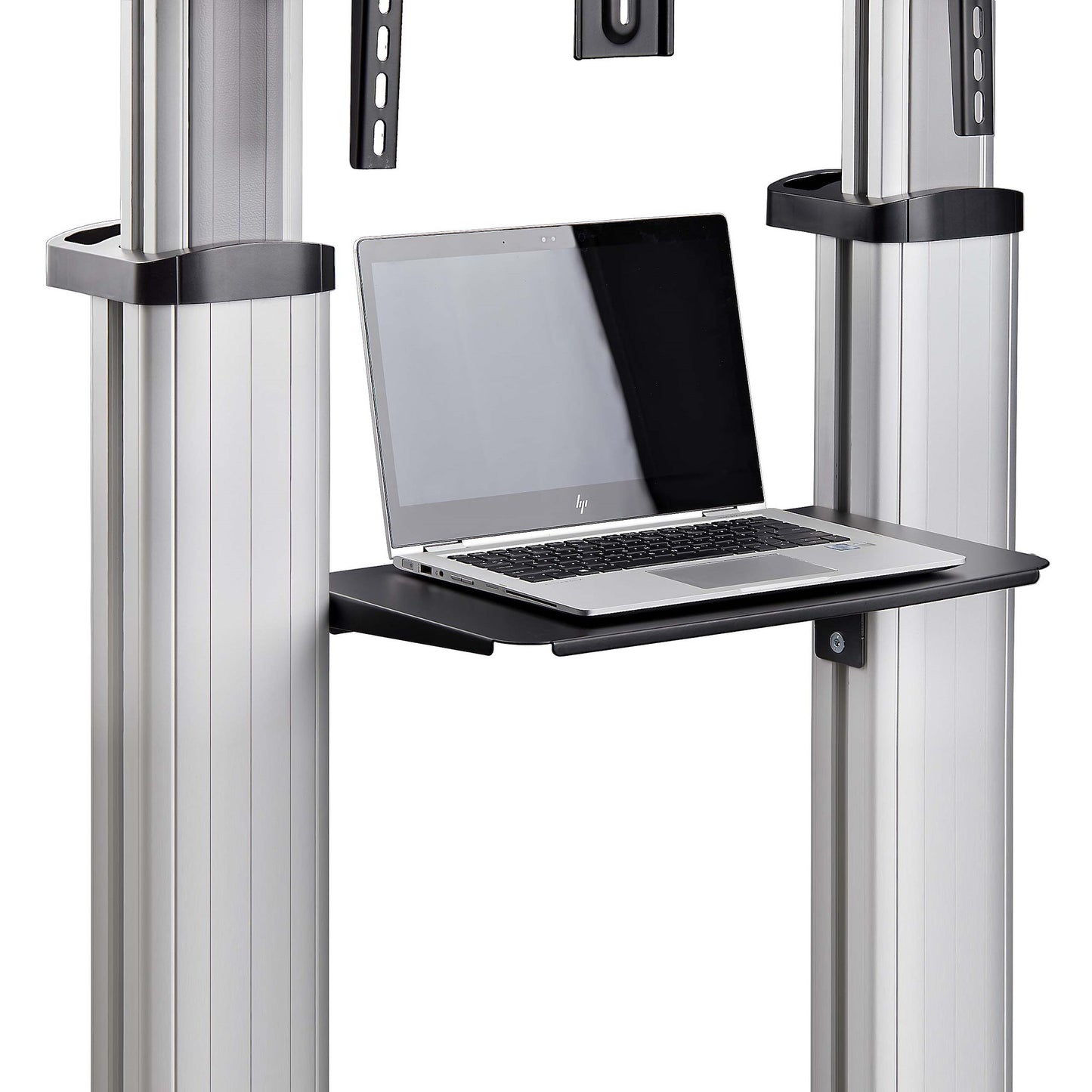 StarTech.com 1110C-MOBILE-TV-CART soporte para TV 2.54 m (100") Negro, Plata
