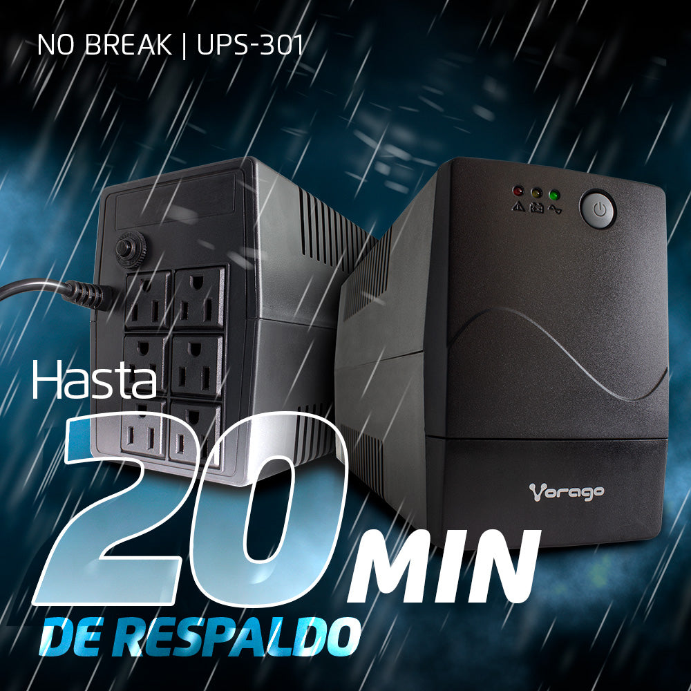 No Break Vorago Ups-301 800Va 480W 110-120V 6 Contactos (Nuevo)