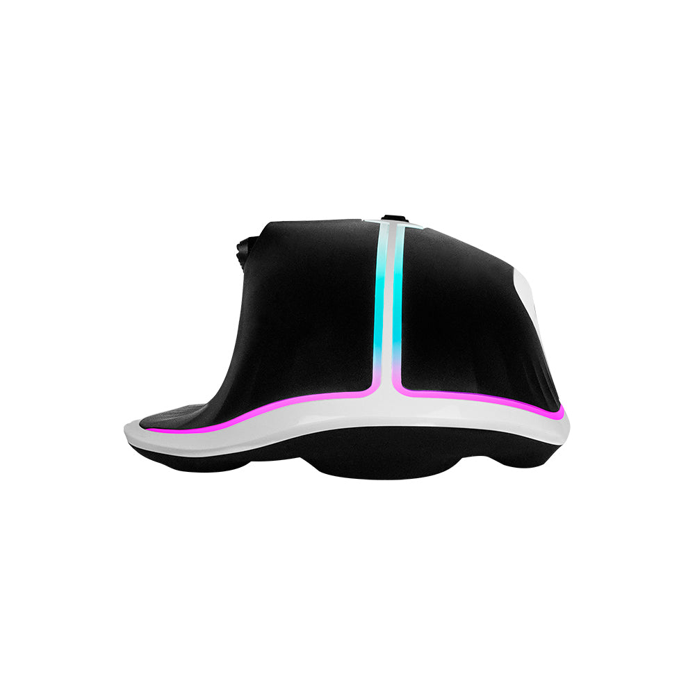 Mouse Game Factor MOG602 Click Láser Pixart 3370 19000 dpi 8 Botones Iluminación RGB Color Negro
