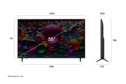 Televisor LG 55" UHD AI UA75 4K Smart TV 2025