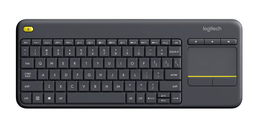 Teclado Logitech K400 Plus Inalámbrico C/TouchPad Color Negro