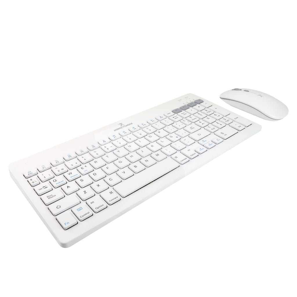 Perfect Choice PC-201380 teclado Ratón incluido Universal RF inalámbrico + bluetooth Blanco