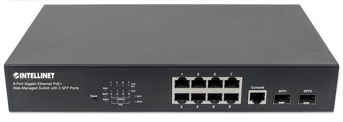 Intellinet 561167 dispositivo de redes Gestionado Gigabit Ethernet (10/100/1000) Energía sobre Ethernet (PoE) Negro