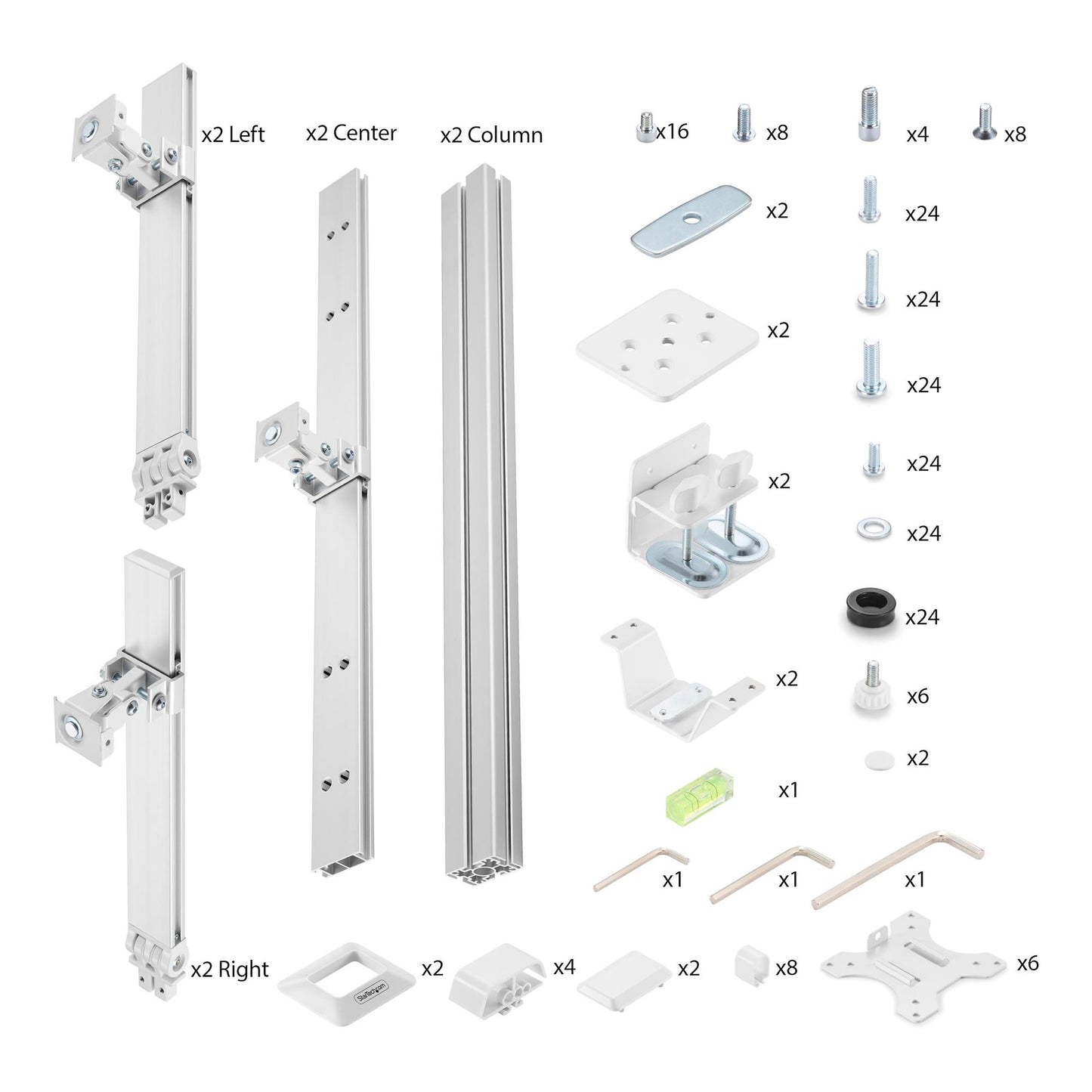 StarTech.com 6-MONITOR-ARM-A soporte para pantalla plana 81.3 cm (32") Escritorio Blanco