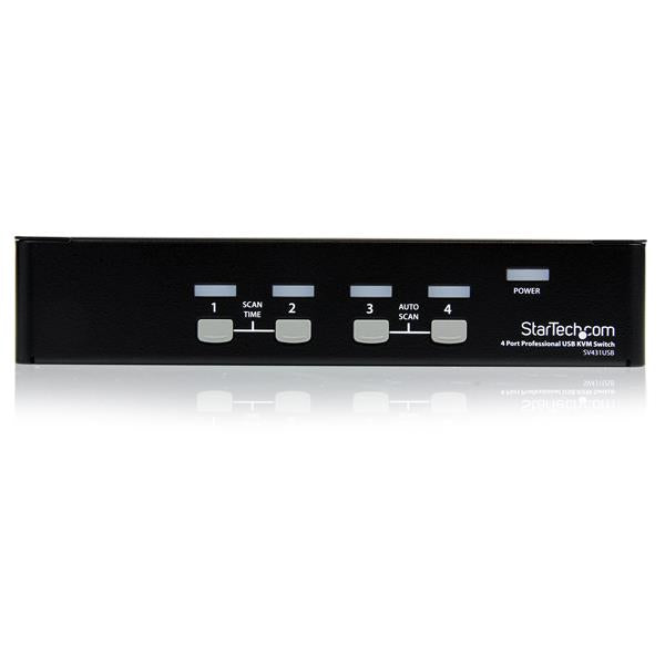 StarTech.com SV431USB interruptor KVM Montaje en rack Negro