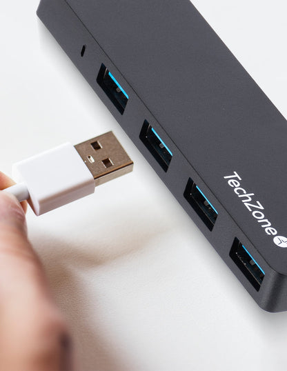 Hub TechZone 3.0 Hub 4en1 Super Ligero Conexion Tipo C 4Puertos USB 3.0 Vel de Transferecnia de Datos 480Mbs