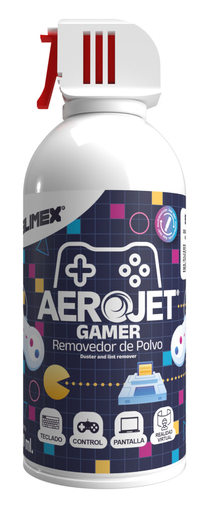 REMOVEDOR DE POLVO SILIMEX AEROJET 300ML GAMER CON VÁLCULA 360°