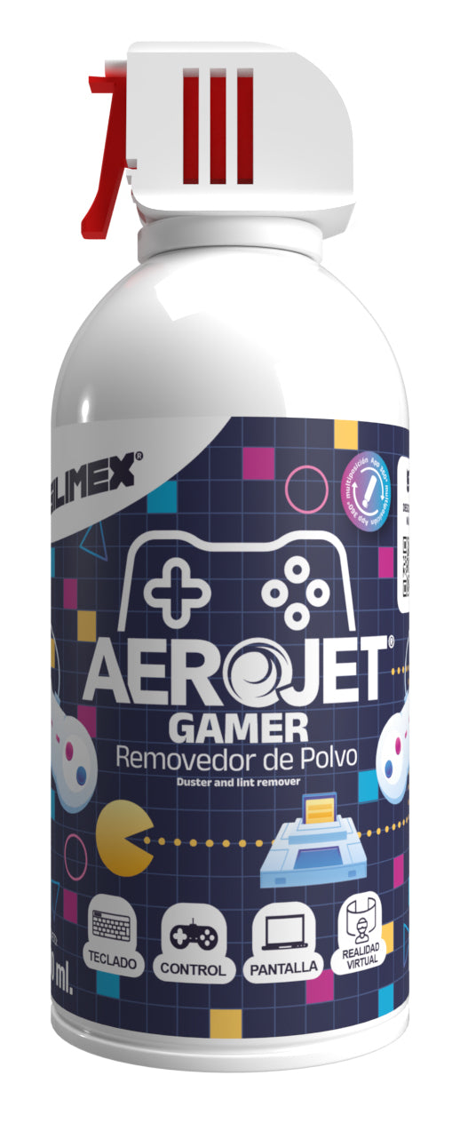 REMOVEDOR DE POLVO SILIMEX AEROJET 300ML GAMER CON VÁLCULA 360°