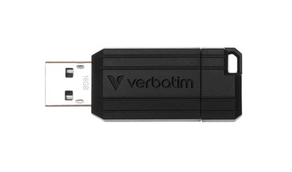 Memoria USB VERBATIM Flash 2.0 PinStripe 16GB -Negro