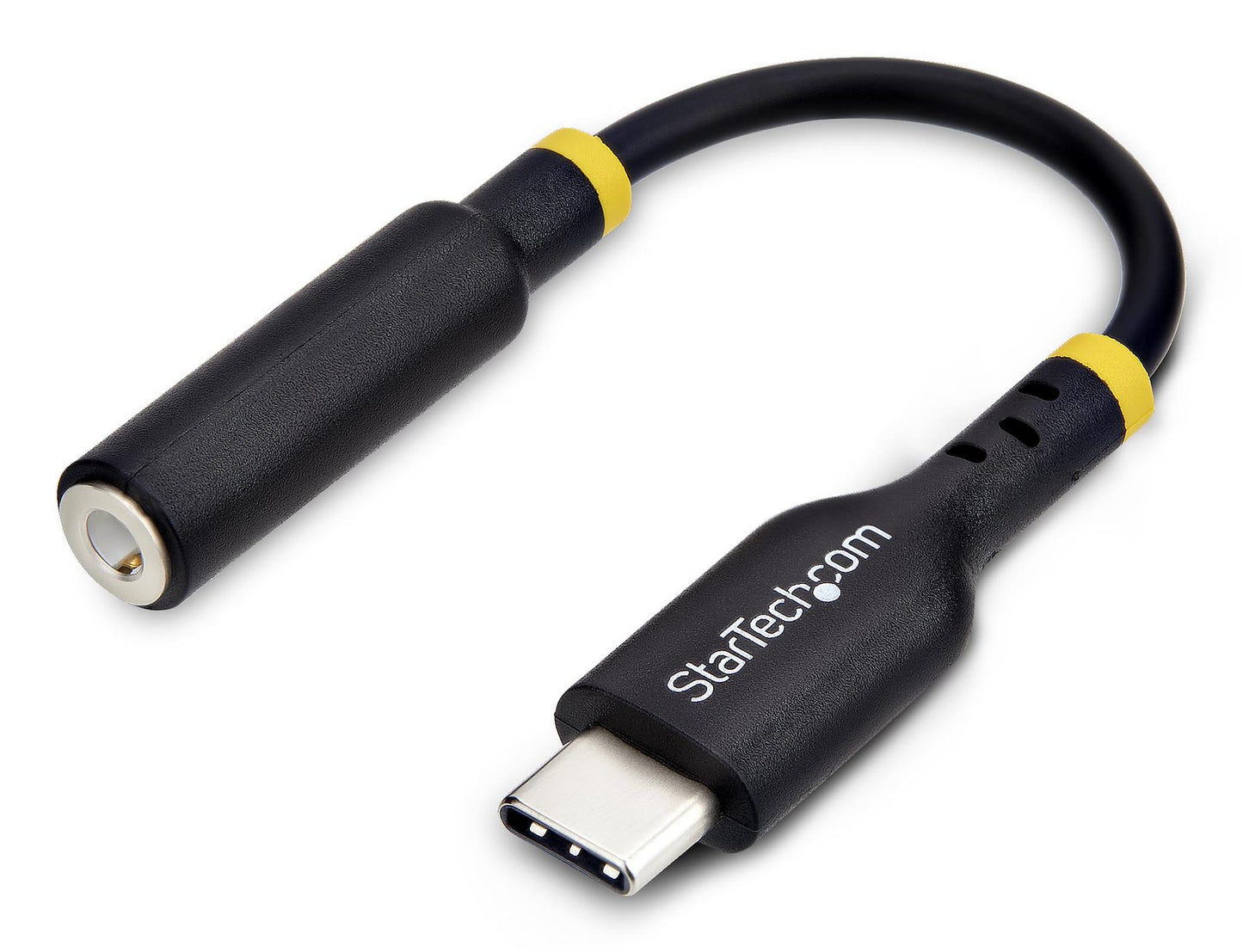 StarTech.com USBCAUDIO2 cable de audio 0.127 m USB Type-C 2.0 3,5 mm Negro
