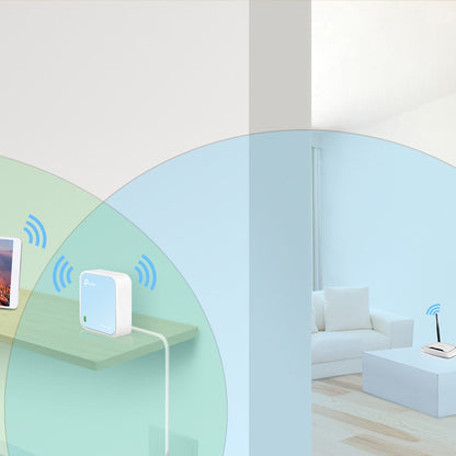 TP-Link TL-WR802N router inalámbrico Ethernet rápido Banda única (2,4 GHz) Azul, Blanco