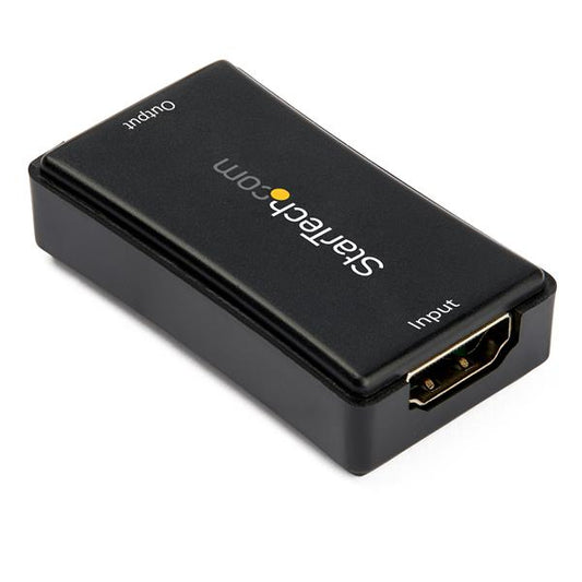 StarTech.com HDBOOST4K2 extensor de audio/video Repetidor AV Negro