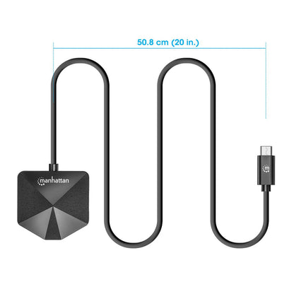 Manhattan 181150 base para laptop o replicador de puertos Alámbrico USB 3.2 Gen 2 (3.1 Gen 2) Type-C Negro