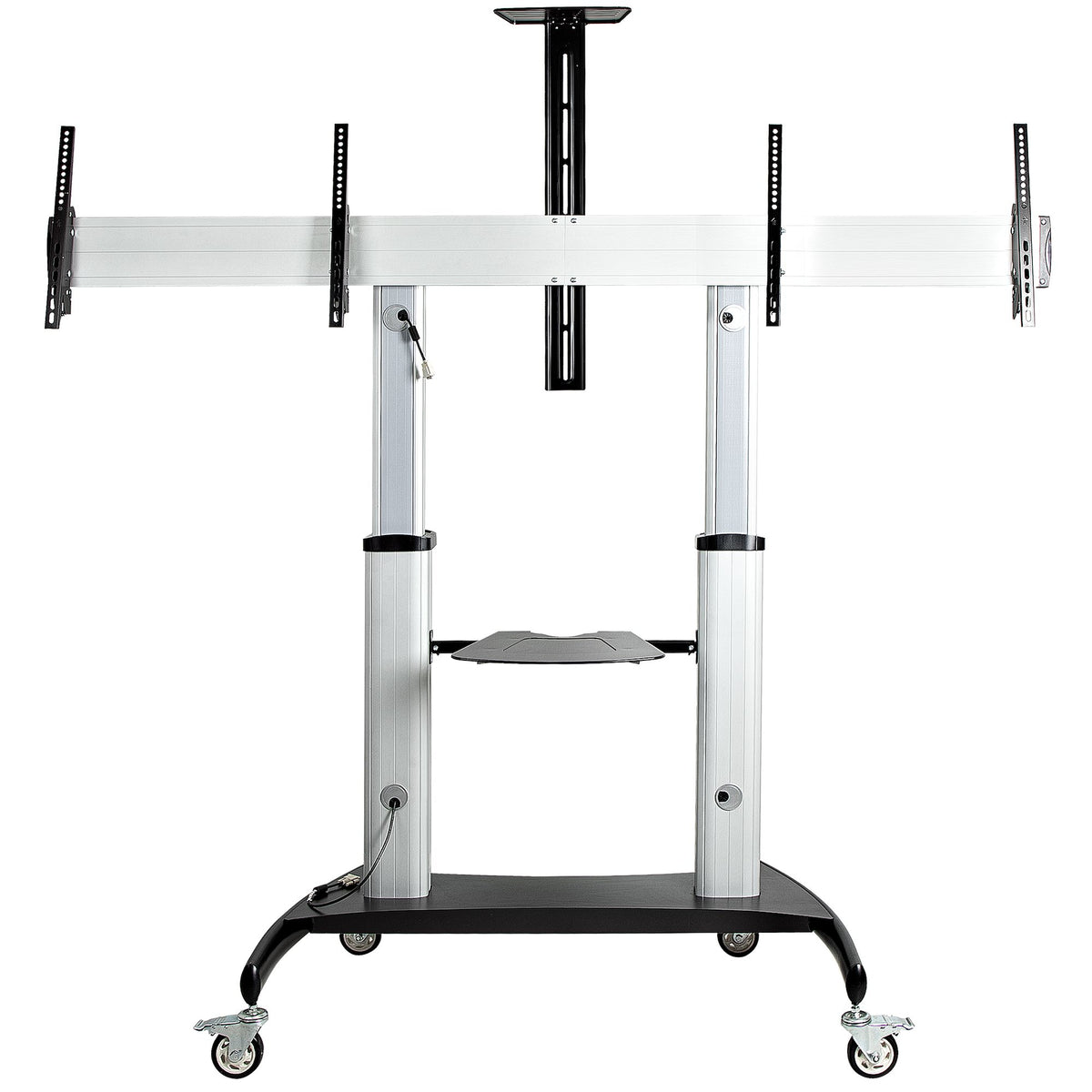 StarTech.com STNDMTVDUO soporte para TV 152.4 cm (60") Negro, Plata