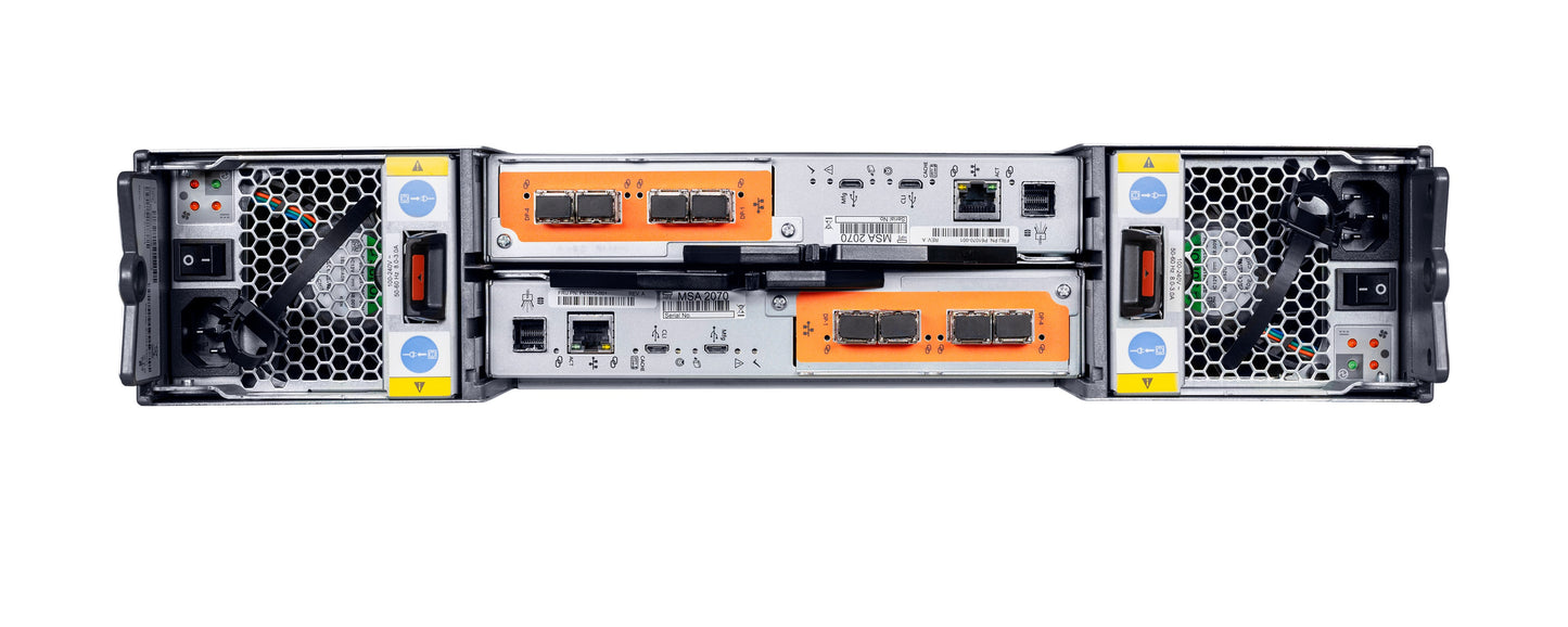 HPE MSA 2070 SFF 2x10/25GbE iSCSI 4-port Cntrl 12x1.92TB SSD 4x10Gb iSCSI XCVR 23TB Storage Array unidad de disco múltiple Bastidor (2U)
