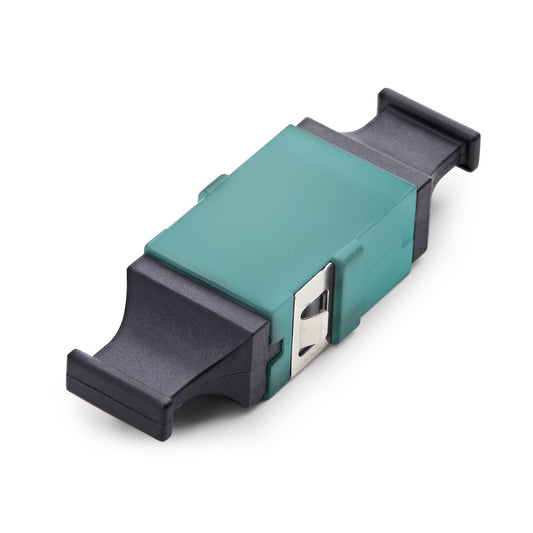 StarTech.com MPOSMAPCAQCOUPLER adaptador de fibra óptica MPO/MTP 1 pieza(s) Color aguamarina, Negro