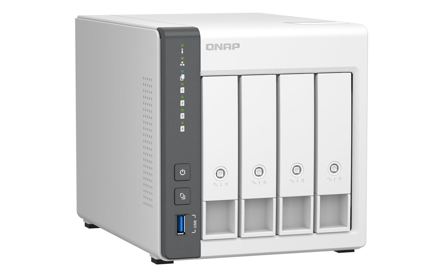 QNAP TS-433 NAS Tower ARM Cortex-A55 4 GB 0 TB QNAP Turbo System Blanco