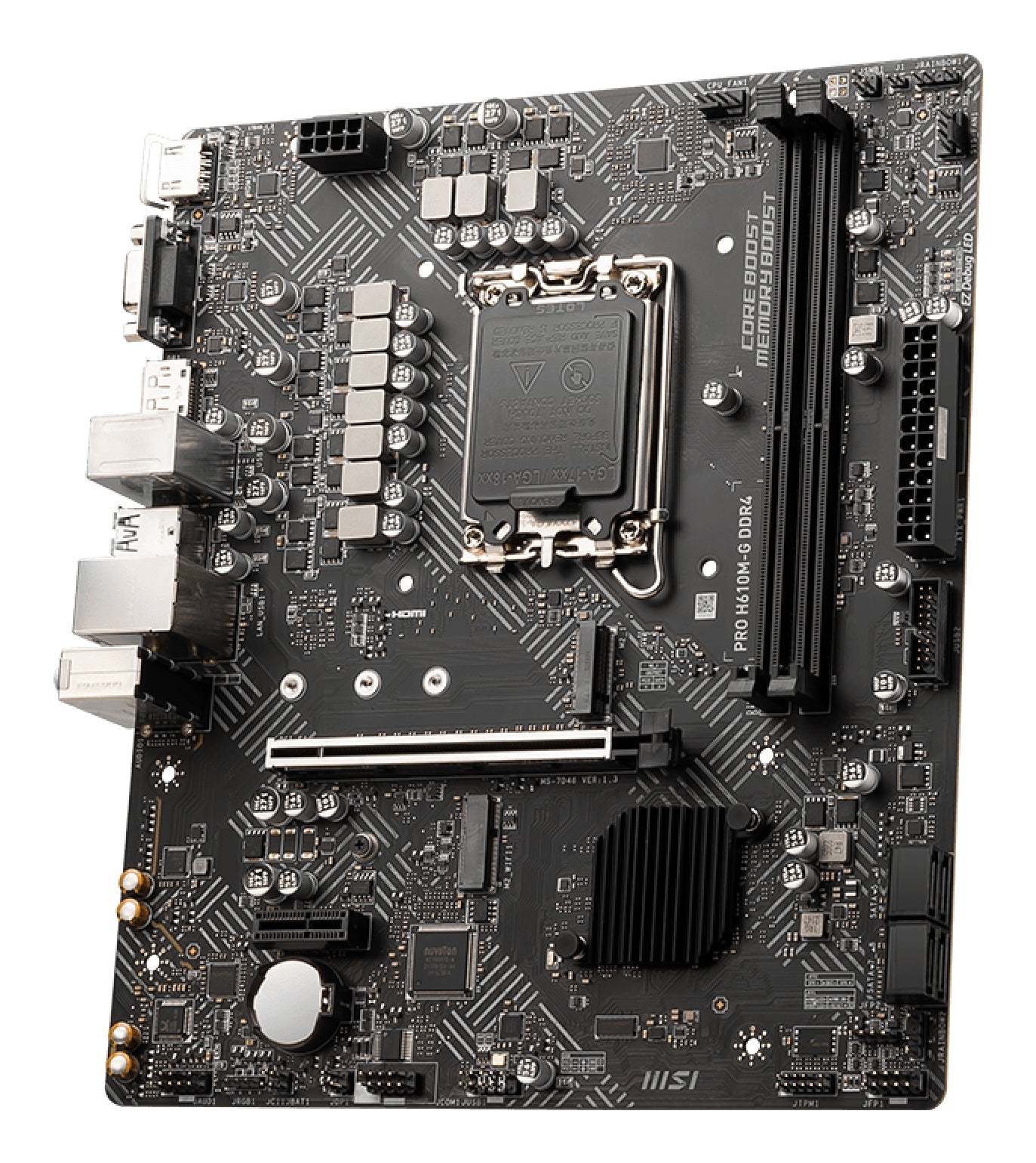 Tarjeta Madre MSI PRO H610M-G DDR4 Micro-ATX LGA 1700 Intel H610 64GB DDR4 HDMI/DP