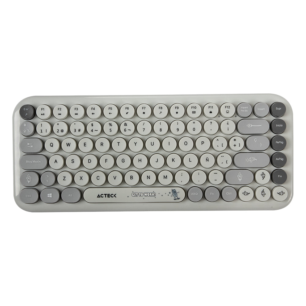 Acteck Creator Chic K-Colors MK480 teclado Ratón incluido Universal RF inalámbrico QWERTY Español Gris