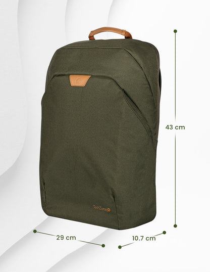 TechZone TZLBP56W-V mochila City backpack Verde Tereftalato de polietileno reciclado (rPET)