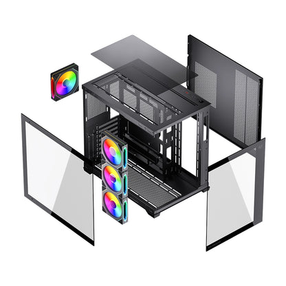 Gabinete Gamer Balam Rush Media Torre Tank Core Ultra GM925 Balam Rush Negro