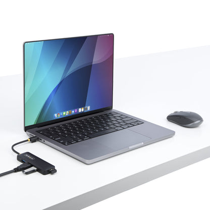 StarTech.com H5C4A-USB-HUB nodo concentrador USB 3.2 Gen 1 (3.1 Gen 1) Type-C 5000 Mbit/s Negro