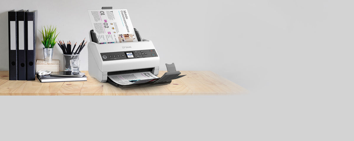 Epson DS-730N Escáner alimentado con hojas 600 x 600 DPI A4 Negro, Gris
