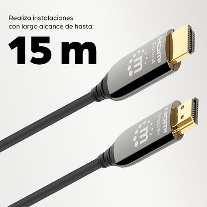 Manhattan 356176 cable HDMI 15 m HDMI Tipo A (Estándar) Negro