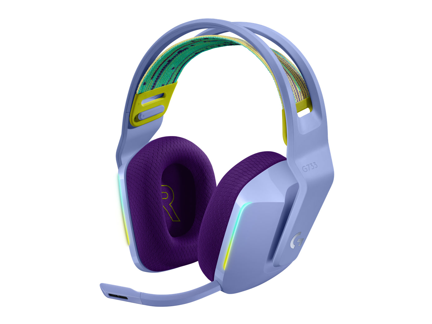 Audífonos Logitech G733 LIGHTSPEED Gaming Inalámbricos RGB Color Lila