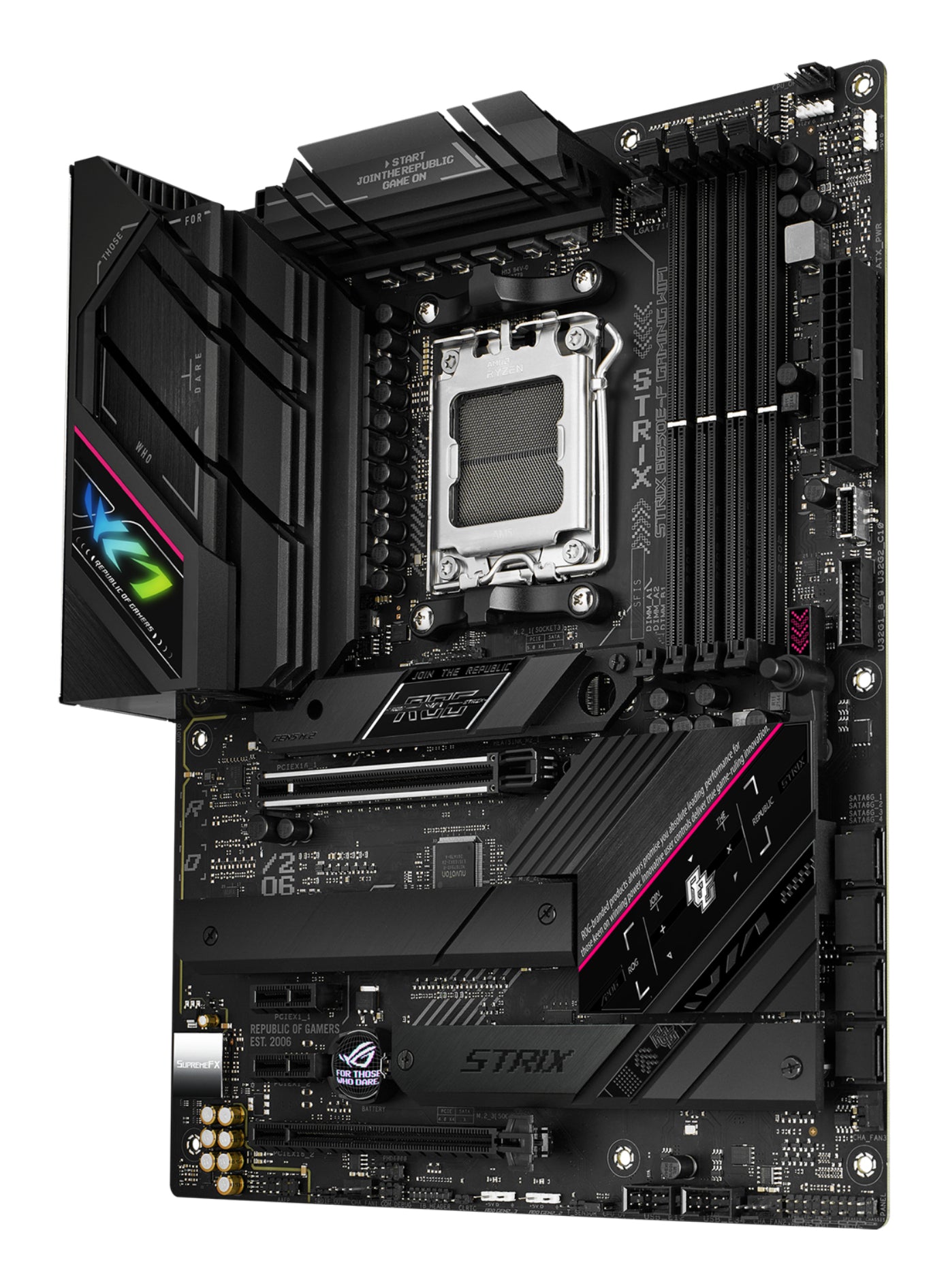 Tarjeta Madre Asus ROG Strix B650E-F Gaming WIFI 4xDDR5 128GB 6400Mhz PCIe 5.0 M.2 1xHDMI 1xDP S AM5 ATX Wi-Fi 6E BT