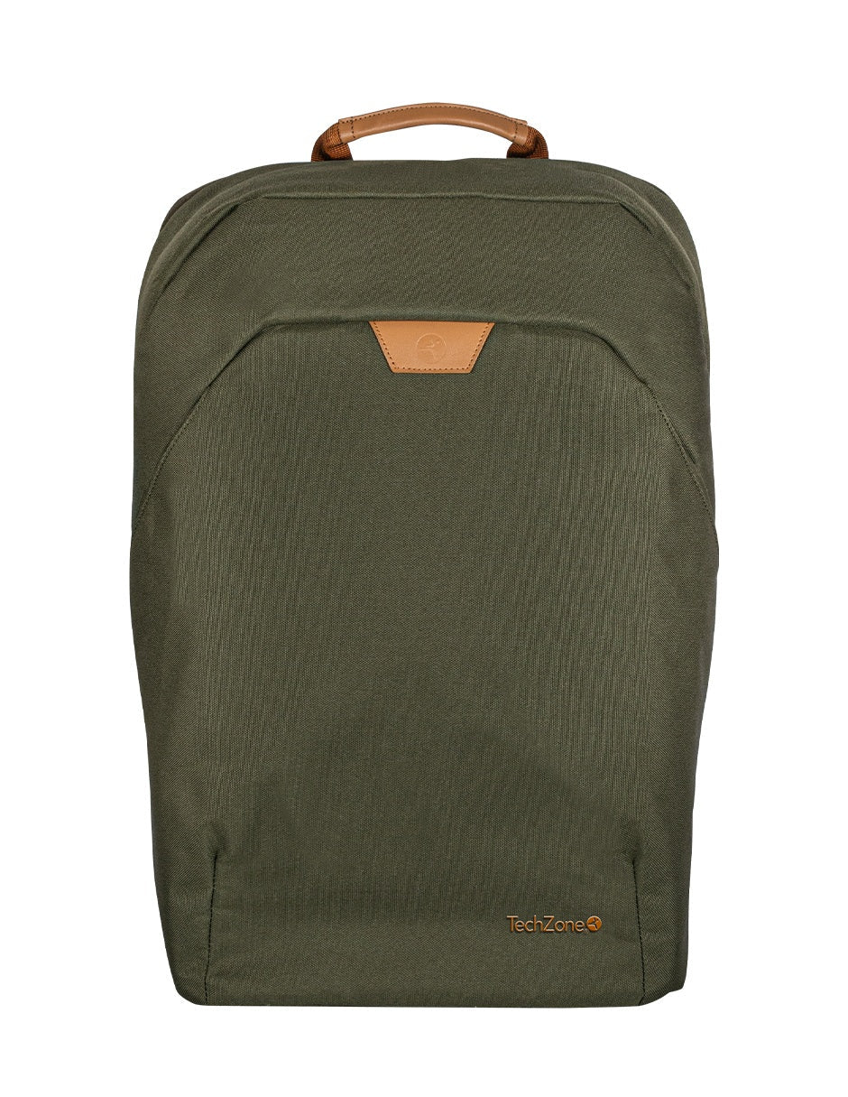 TechZone TZLBP56W-V mochila City backpack Verde Tereftalato de polietileno reciclado (rPET)