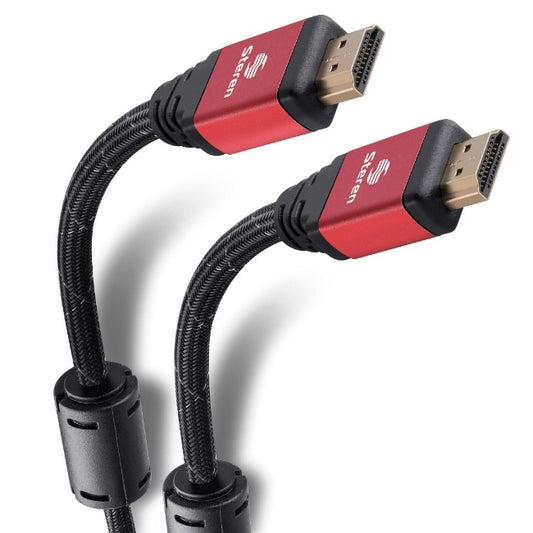 Cable HDMI Steren 4K Tipo Cordón con Filtros de Ferrita 10m