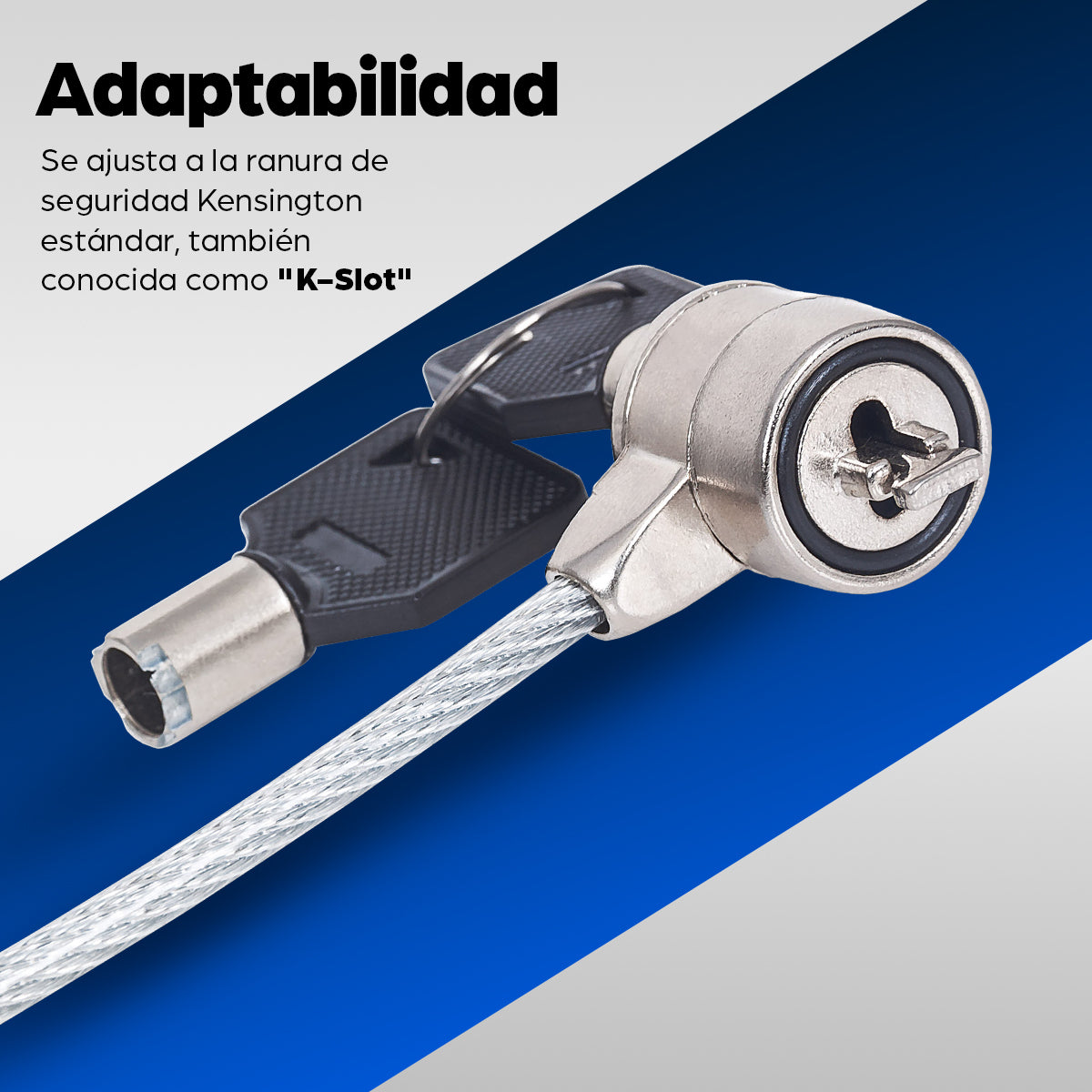 Candado Manhattan Seguridad Laptop 1.4m C/Llave