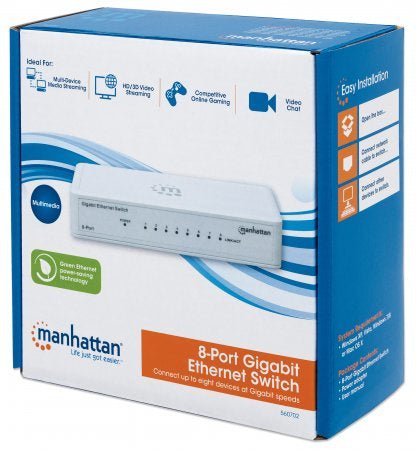 Switch Intellinet GB 8 Puertos MH Color Blanco